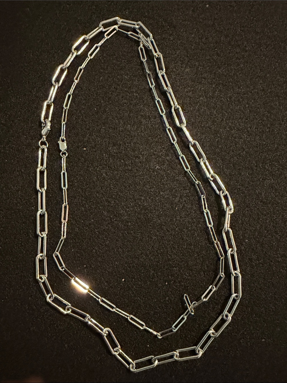 Sterling-Style Silver Link Necklace for Women